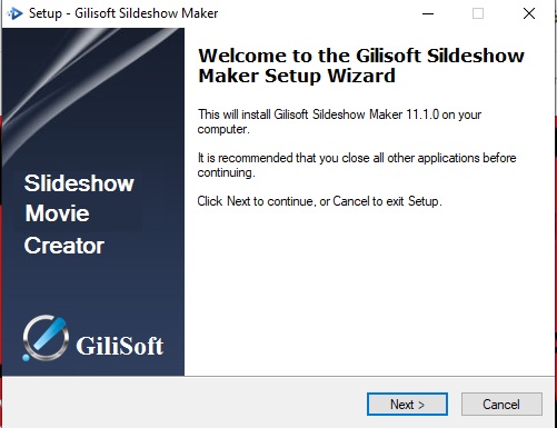 مرحله ی اول نصب gilisoft slideshow maker - آموزش ساخت slideshow